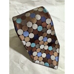 Ted Baker London Brown Polka Dot 100% Silk Necktie USA 60"x3.5"